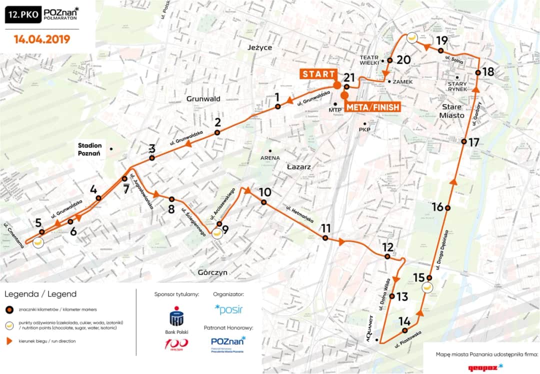 Trasa Maratonu Poznańskiego - oto szczegółowy opis oraz mapa biegu