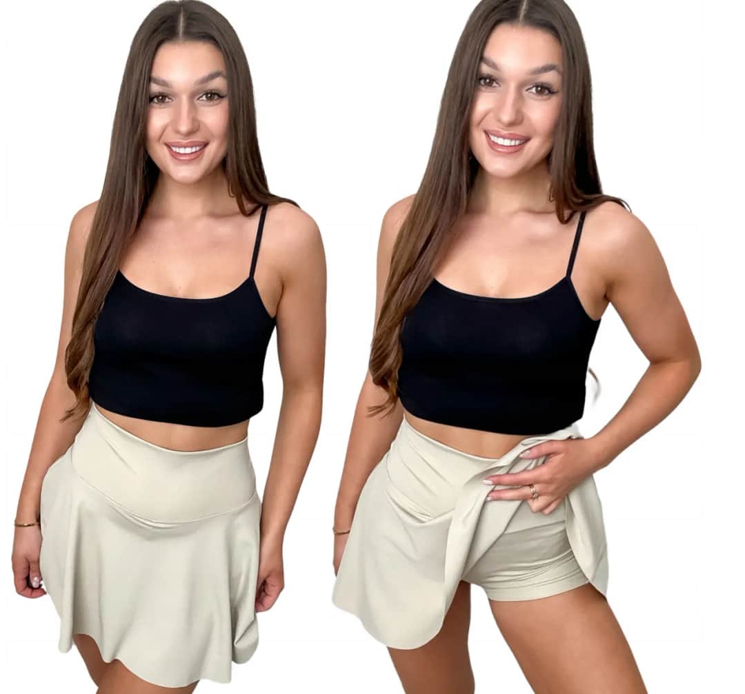 Spódnica z wszytymi spodenkami: modny komfort na każdą okazję